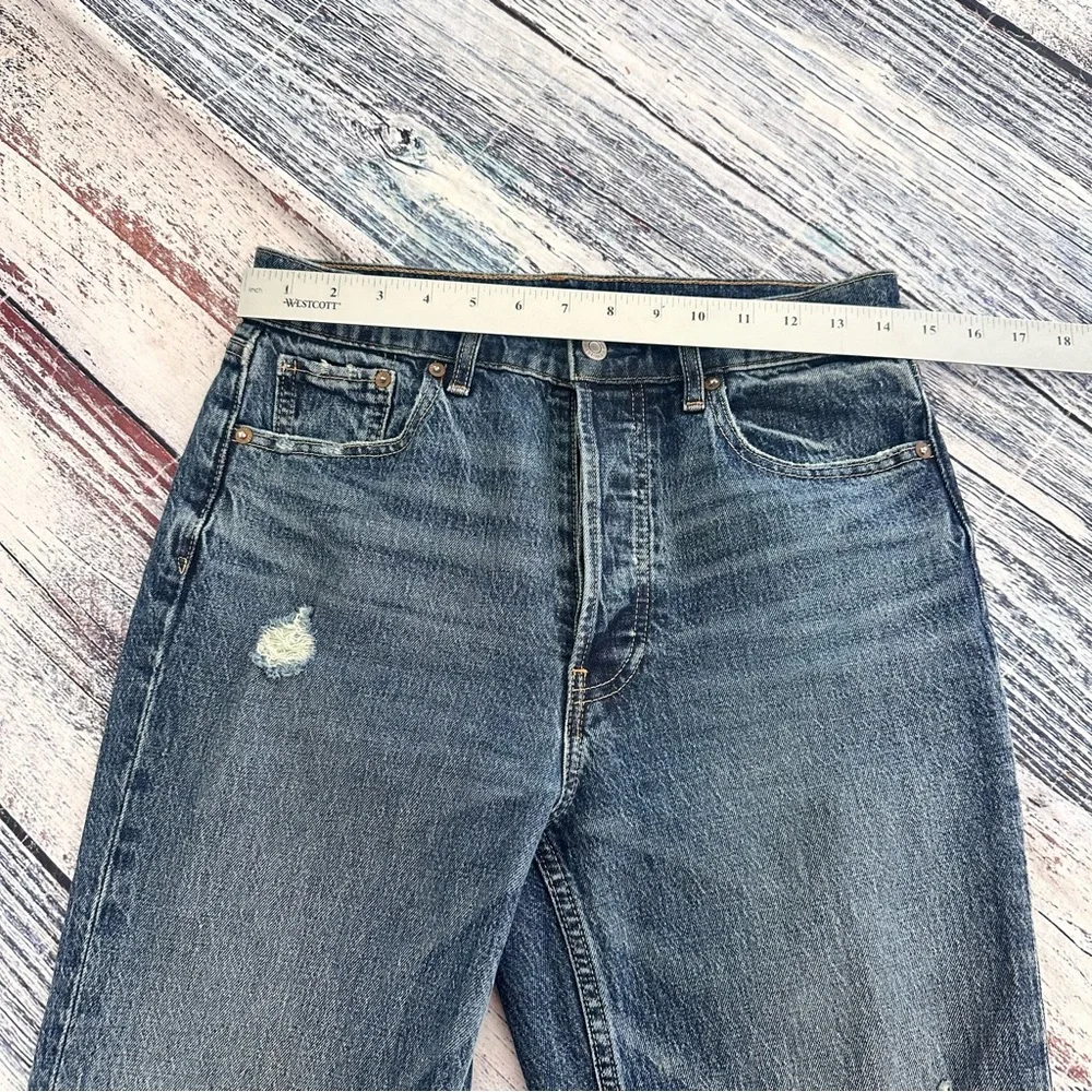 GAP Cheeky Straight High Rise Classic Blue Jeans Women’s 27 Tall